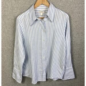 Banana Republic NWT 100% Linen Shirt Women’s L Button Up Coastal